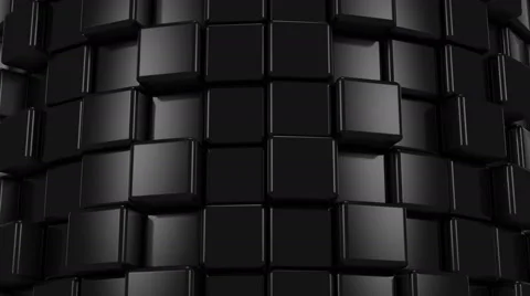 Abstract Background of Black Cubes Stock Footage 61729260
