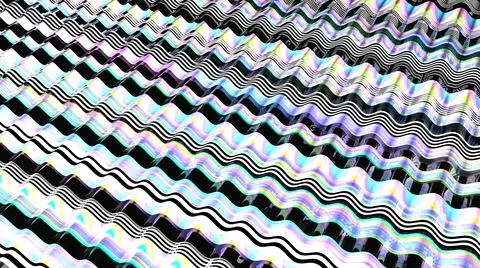 Abstract background. Black glass 3d. Holographic 3d shapes wallpaper. Stock-Illustration