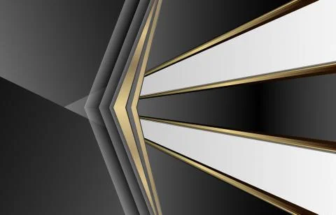 Abstract background black gold , abstract background black and golden arrows Stock Illustration