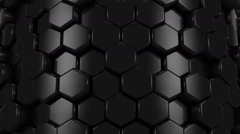 Abstract Background of Black Honeycombs Stock Footage 58997262