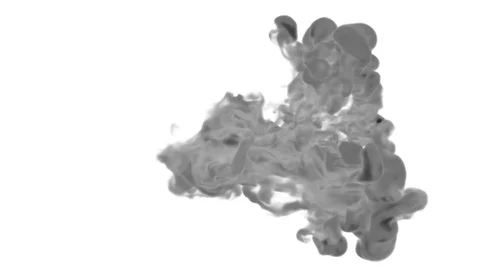 Abstract background black Ink or smoke with alpha mask for motion effects and Stock Footage
