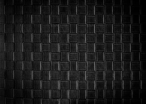 Abstract background from black leather pattern on sofa. Retro and vintage bac Stock Photos