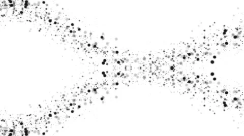 Abstract background of black orbs and particles in double waves (FULL HD) Video stock 58741904