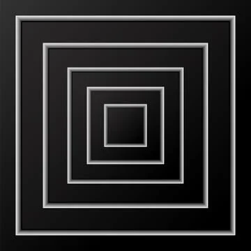 Abstract background of black squares with shadow, paper layers Stock Illustration