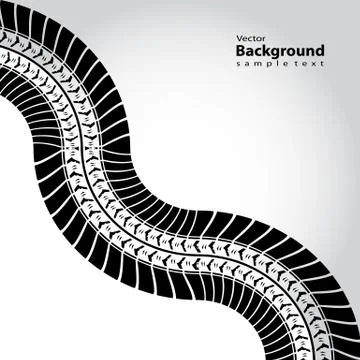 Abstract background with black tire track, vector illustration, eps10 Stock Illustration