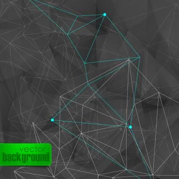 Abstract background with black triangles Stock Illustration