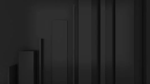 Abstract background ,black vertical shape on a red background,3d rendering Stockillustratie