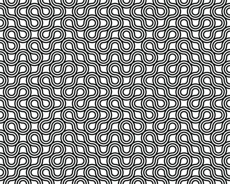 Abstract background with black wave lines Stock Illustration