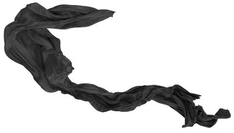Abstract background of black wavy silk or satin. 3d rendering image. Stock Illustration