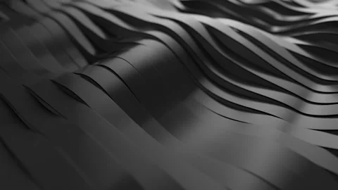 Abstract background with black wavy stripes. Modern black background template Stock Footage 148388170