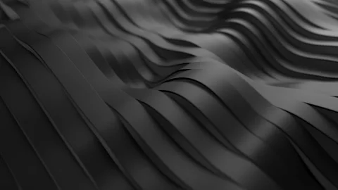 Abstract background with black wavy stripes. Modern black background template Stock Footage 148388232
