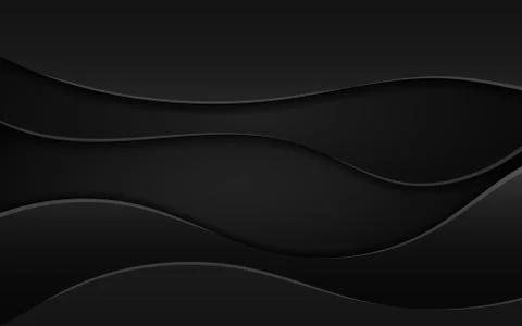 Abstract background of black wavy stripes. Wallpapers for web sites and deskt 库存插图