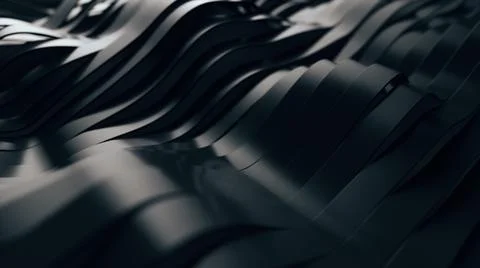 Abstract background with black wavy stripes. Modern black background template Stock Illustration