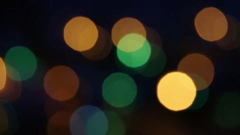 Abstract background of blinking festive garlands of different colors at night. Stock Footage 269694492