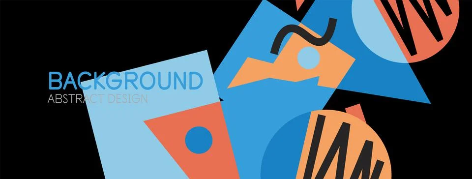 Abstract background with blocks, lines, geometric shapes. Techno or business Stockillustratie