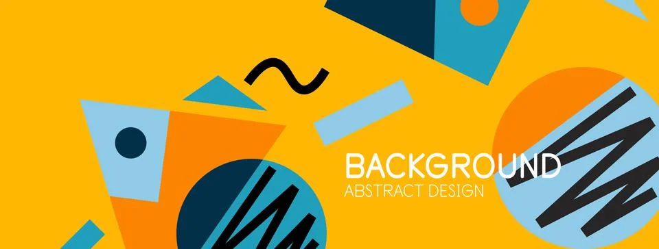 Abstract background with blocks, lines, geometric shapes. Techno or business Ilustración de archivo