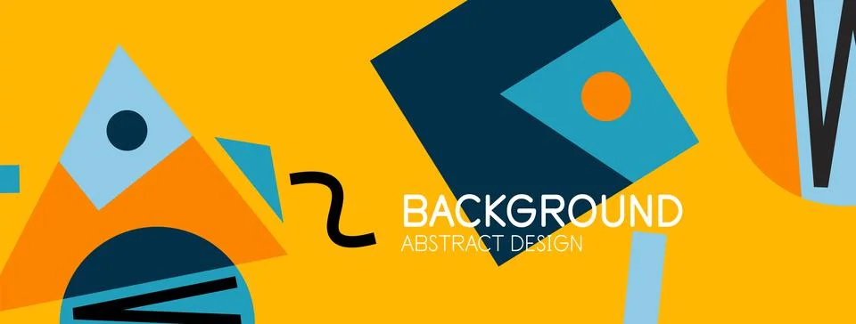 Abstract background with blocks, lines, geometric shapes. Techno or business Ilustración de archivo