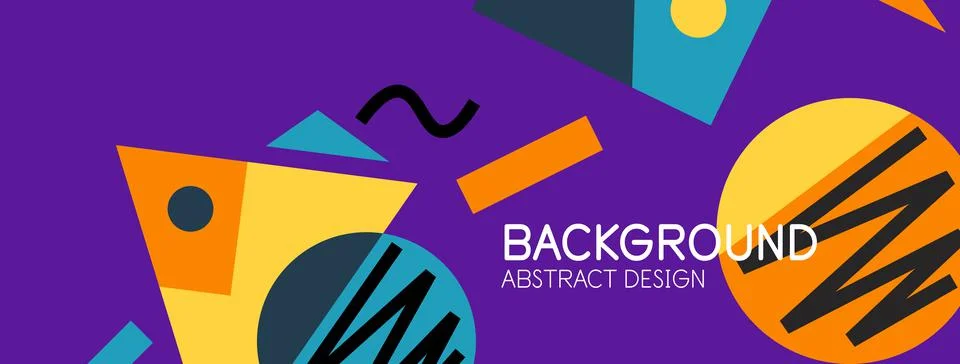 Abstract background with blocks, lines, geometric shapes. Techno or business Ilustración de archivo