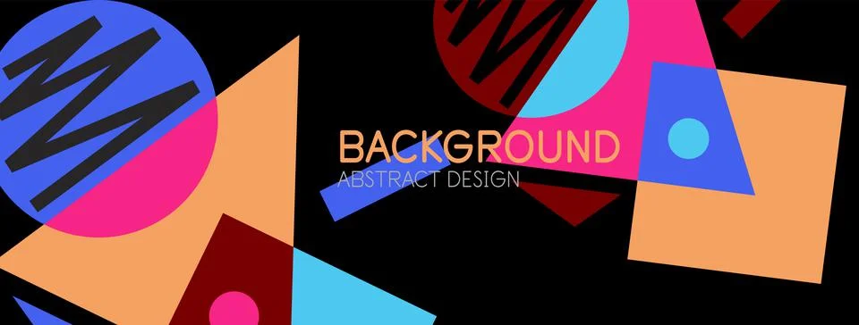 Abstract background with blocks, lines, geometric shapes. Techno or business Ilustración de archivo