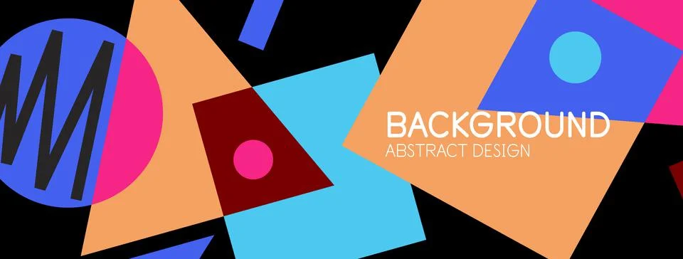 Abstract background with blocks, lines, geometric shapes. Techno or business Ilustración de archivo
