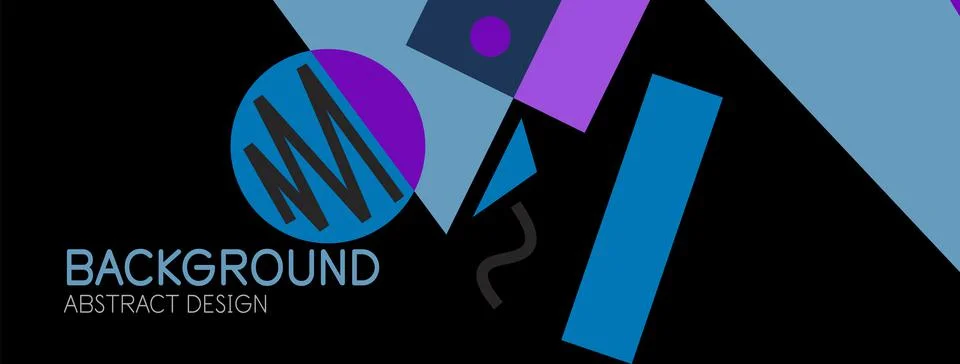 Abstract background with blocks, lines, geometric shapes. Techno or business Ilustración de archivo