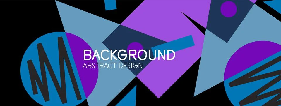 Abstract background with blocks, lines, geometric shapes. Techno or business Ilustración de archivo
