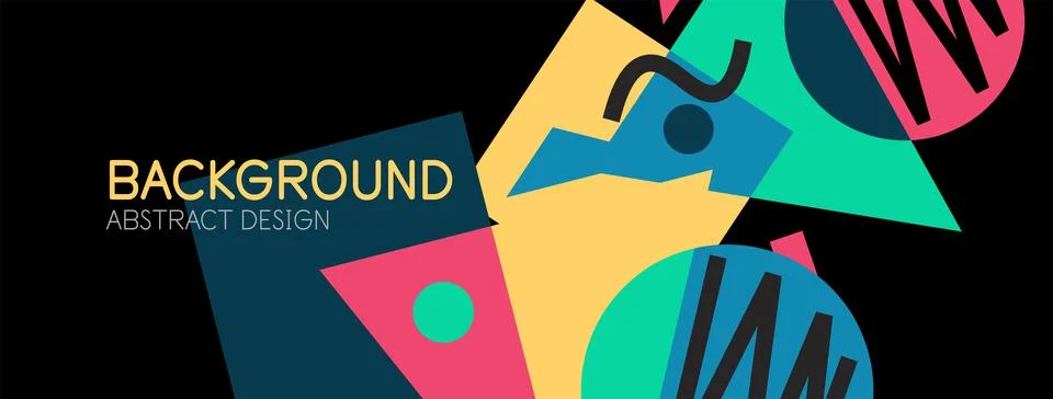Abstract background with blocks, lines, geometric shapes. Techno or business Ilustración de archivo