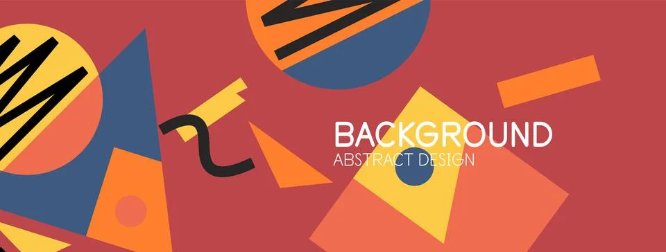 Abstract background with blocks, lines, geometric shapes. Techno or business Ilustración de archivo