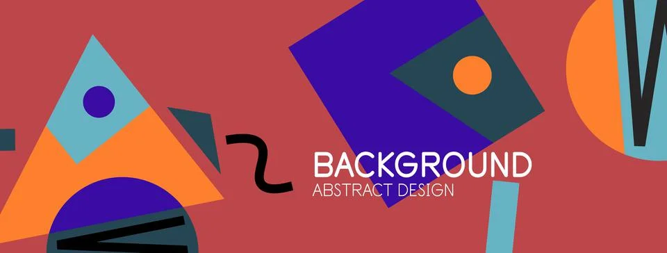 Abstract background with blocks, lines, geometric shapes. Techno or business Ilustración de archivo