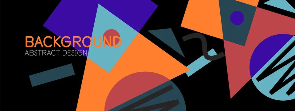 Abstract background with blocks, lines, geometric shapes. Techno or business Ilustración de archivo