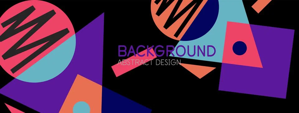 Abstract background with blocks, lines, geometric shapes. Techno or business Stockillustratie