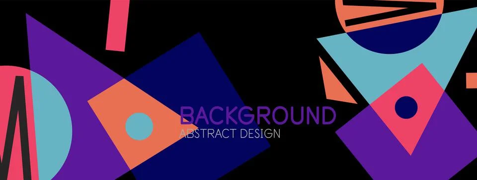 Abstract background with blocks, lines, geometric shapes. Techno or business Stock Illustration