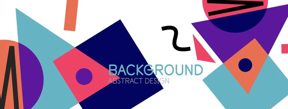 Abstract background with blocks, lines, geometric shapes. Techno or business Ilustración de archivo