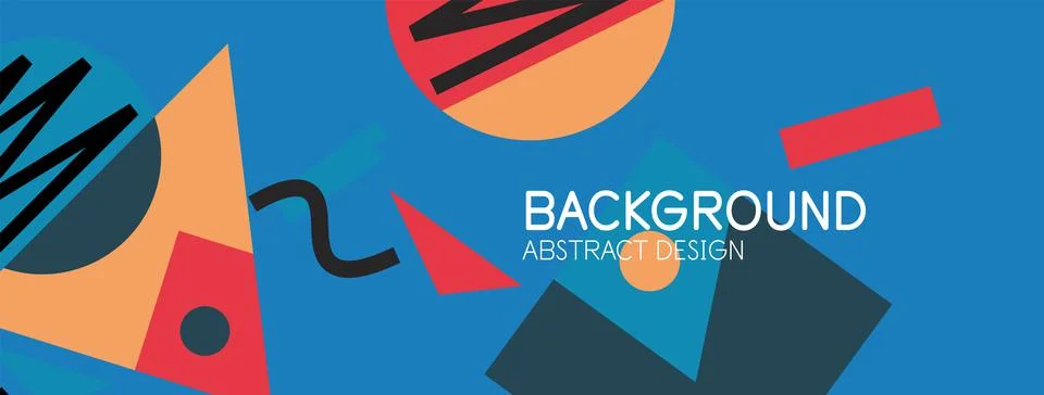Abstract background with blocks, lines, geometric shapes. Techno or business Stock Illustration