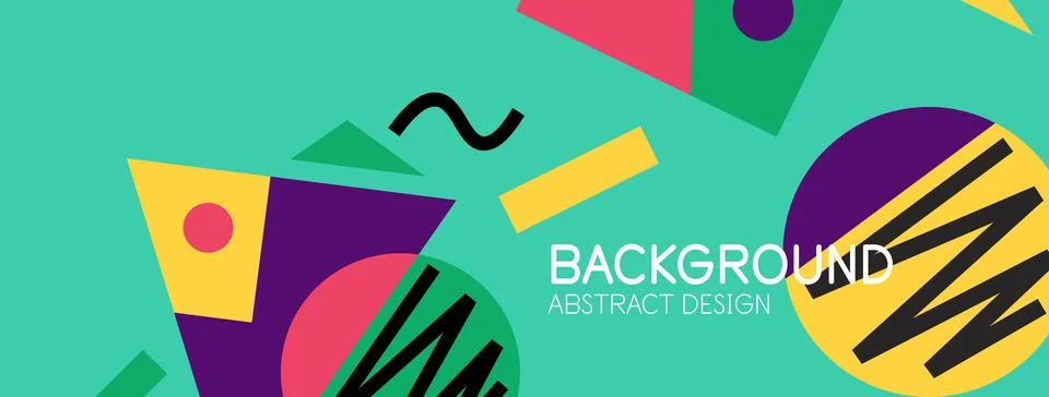 Abstract background with blocks, lines, geometric shapes. Techno or business Ilustración de archivo