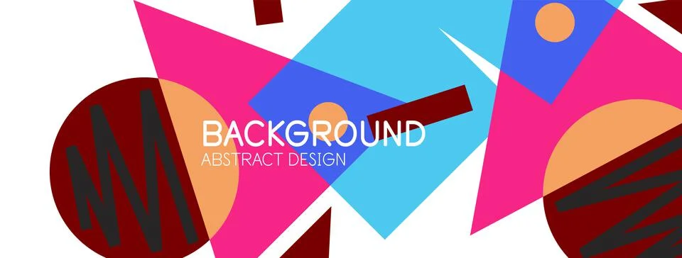 Abstract background with blocks, lines, geometric shapes. Techno or business Ilustración de archivo