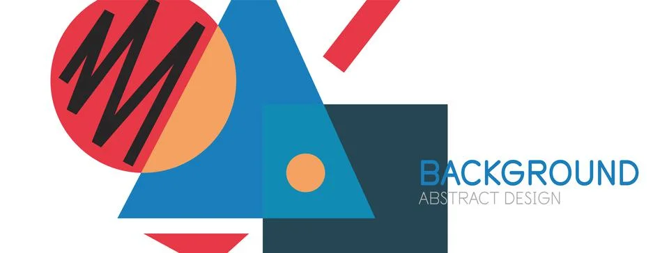 Abstract background with blocks, lines, geometric shapes. Techno or business Stock Illustration