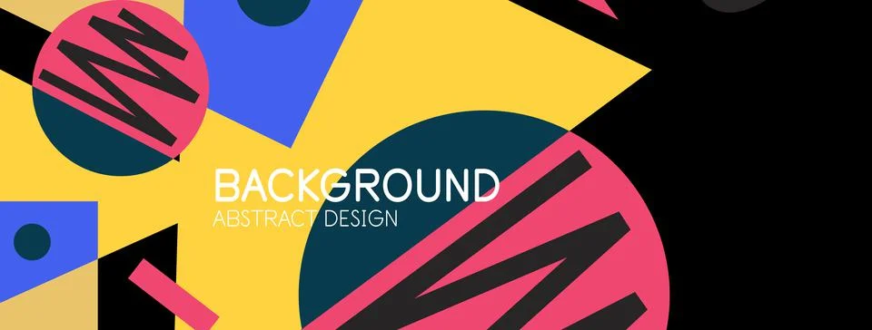 Abstract background with blocks, lines, geometric shapes. Techno or business Ilustración de archivo