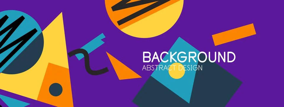 Abstract background with blocks, lines, geometric shapes. Techno or business Ilustración de archivo