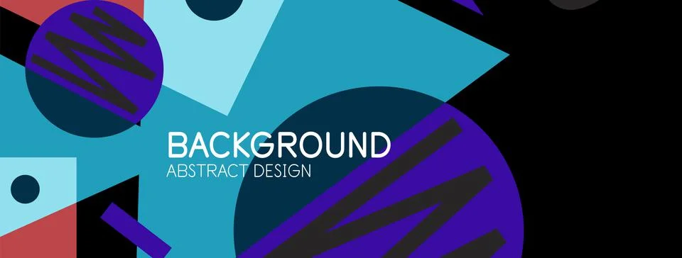 Abstract background with blocks, lines, geometric shapes. Techno or business Ilustración de archivo