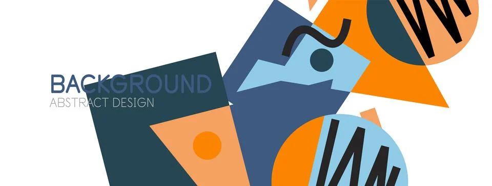 Abstract background with blocks, lines, geometric shapes. Techno or business Ilustración de archivo