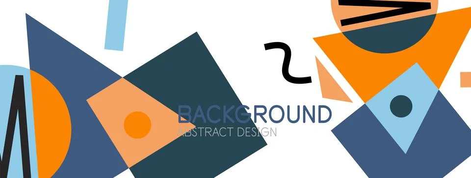 Abstract background with blocks, lines, geometric shapes. Techno or business Ilustración de archivo