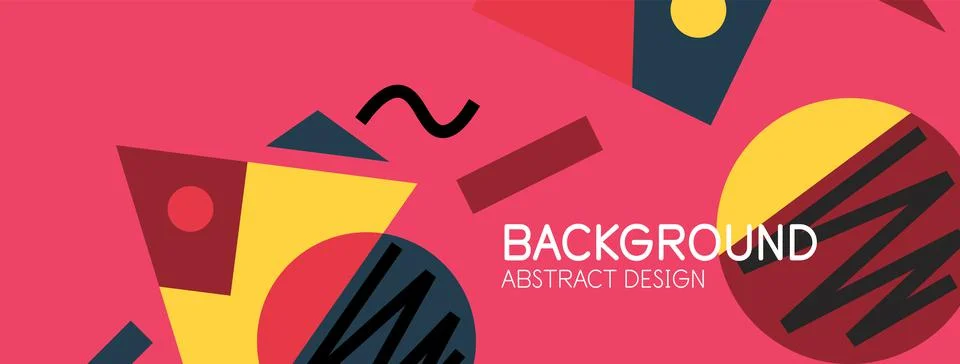 Abstract background with blocks, lines, geometric shapes. Techno or business Ilustración de archivo