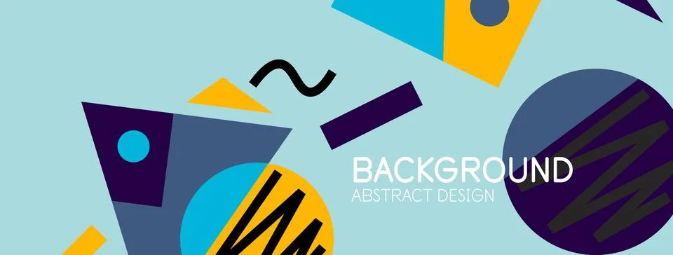 Abstract background with blocks, lines, geometric shapes. Techno or business Ilustración de archivo