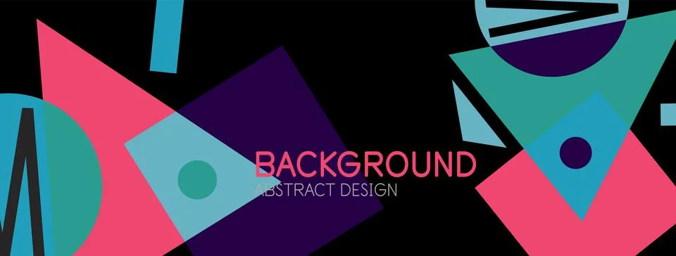 Abstract background with blocks, lines, geometric shapes. Techno or business Ilustración de archivo