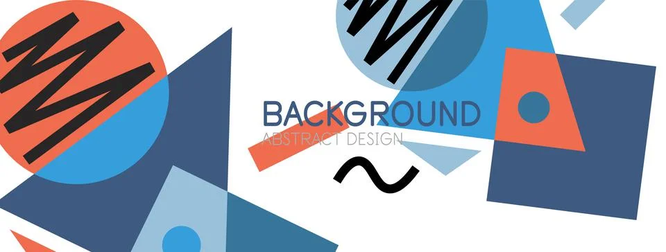 Abstract background with blocks, lines, geometric shapes. Techno or business Ilustración de archivo