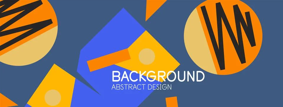 Abstract background with blocks, lines, geometric shapes. Techno or business Ilustración de archivo