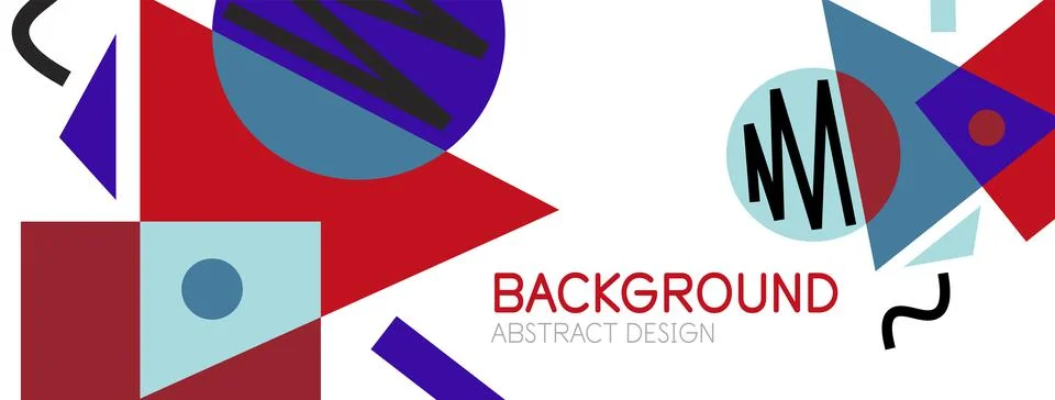 Abstract background with blocks, lines, geometric shapes. Techno or business Ilustración de archivo