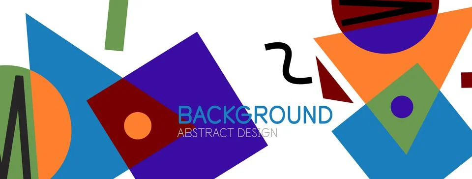 Abstract background with blocks, lines, geometric shapes. Techno or business Ilustración de archivo