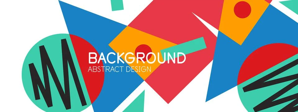 Abstract background with blocks, lines, geometric shapes. Techno or business Stock Illustration